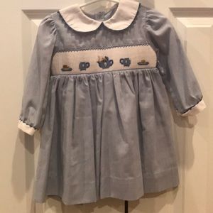 NWOT Smocked Tea Party Dress Long Sleeves